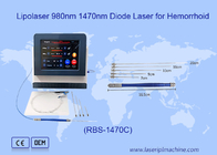 Hôpital Laser à diode pour l' élimination vasculaire 980 1470 Nm Hémorroïde machine