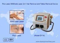Machine d' épilation à diode laser 2 en 1 sans douleur pour éliminer les tatouages en picosecondes