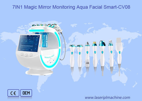 7 dans 1 miroir magique surveillant rf Aqua Facial Machine