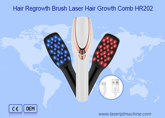 620nm 2 dans 1 peigne rechargeable de croissance de cheveux de laser d'Usb