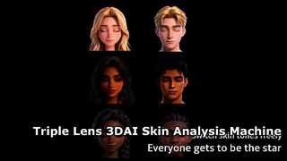 Scanner facial d'appareil de contrôle de lentille triple 19 langues 8 machine spectrale d'analyse de peau de l'IA 3D