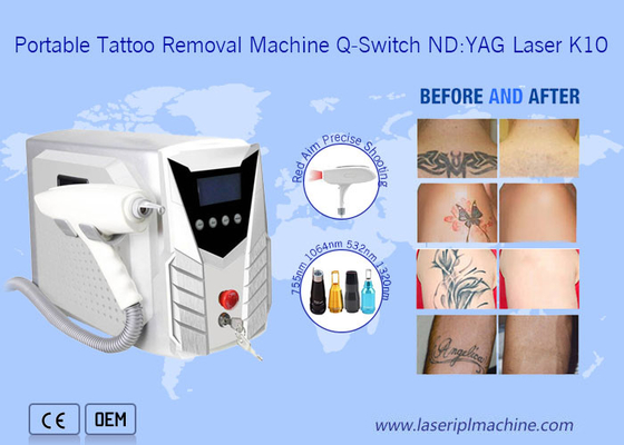 1064nm 532nm Laser machine à enlever le tatouage Portable avec poignée détachable