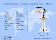 La machine portative de beauté de Phototherapy Pdt a mené le levage facial léger infrarouge