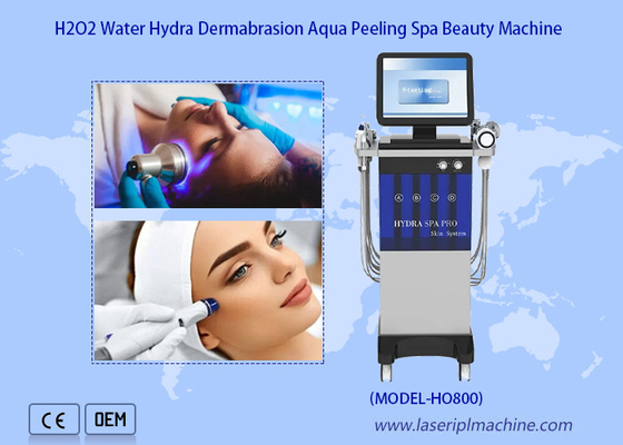 Vertical Hydro 14 en 1 appareil de peeling et de dermabrasion pour soins du visage à micro-courant