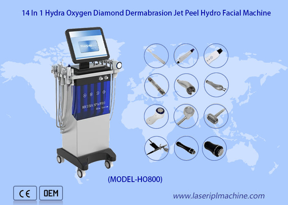 14 en 1 machine de peeling à jet d'oxygène multifonctionnelle pour les soins de la peau