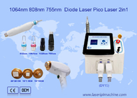 Épilation de laser de diode du retrait 808nm de tatouage de ND Yag et Pico Laser 2 dans 1