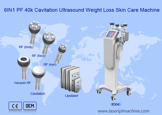 dispositif de laser du vide rf Lipo d'ultrason de perte de poids de la machine 40k de la cavitation 6in1