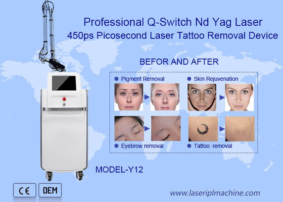 755nm Professionnel Nd Yag Picosecond Laser Machine de retrait de tatouage