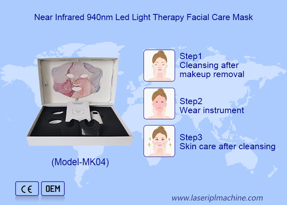4 niveaux LED Intensité lumière infrarouge Masque facial appareil de beauté à domicile