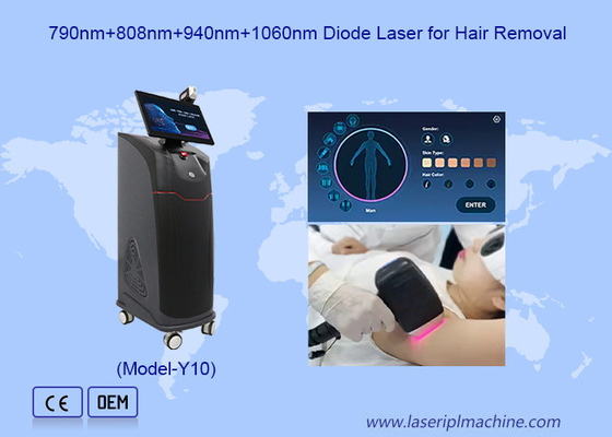 Machine laser à diode 808nm sans douleur à écran tactile de 15,6 pouces