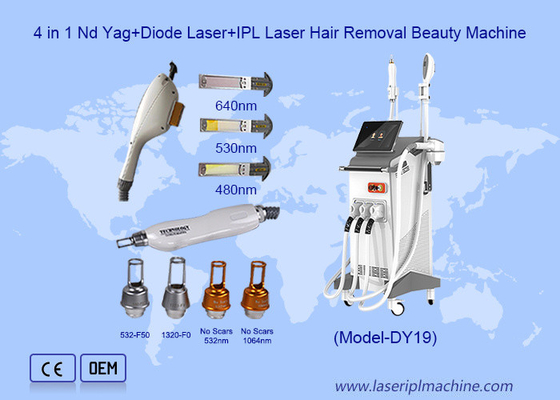 3 IN 1 Nd Yag 808nm Diode Laser pour éliminer les poils du tatouage