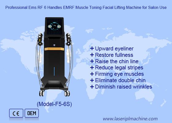 6 en 1 stimulation électromagnétique EMS RF machine de sculpture faciale EMRF