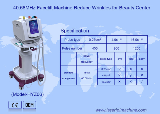 3in1 40.68MHz focalisé Thermolift RF machine de raffermissement du corps pour resserrer la peau