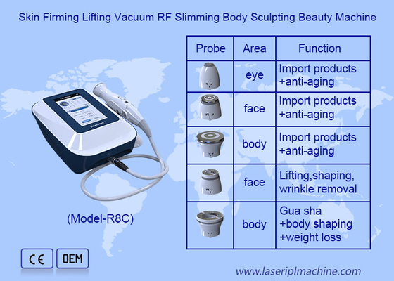 5 têtes Vacuum RF élimination des rides de corps sculpture de la machine de beauté de serrage