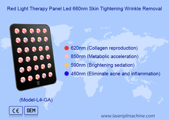660nm 850nm LED Thérapie de la peau éclaircissement du traitement de l' acné Panneau de lumière rouge