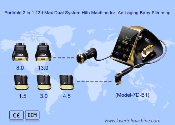 Machine Hifu portable 2 en 1 13d Max à double système pour l' anti-vieillissement