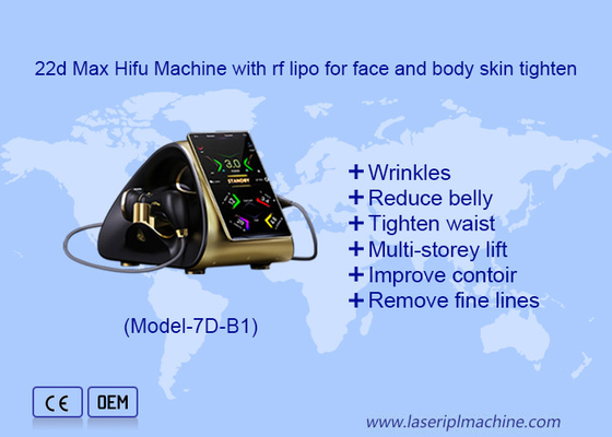 Machine portable 22d Max Hifu avec Rf Lipo pour le lifting du visage et le raffermissement de la peau du corps