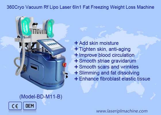 360 Cryo Vacuum RF Lipo Laser 6 en 1 congélation des graisses perte de poids machine de perte de poids du corps