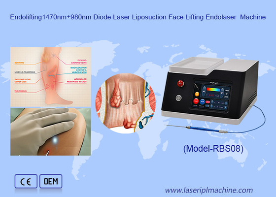 1470nm 980nm Laser à diode Traitement des hémorroïdes Liposuction Machine d'amincissement du corps