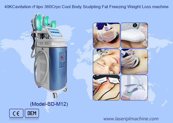 40K Cavitation RF Lipo 360 Cryo Cool Body Sculpting Fat Freezing Machine de perte de poids pour les personnes atteintes de démence