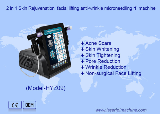 2 en 1 Régénération de la peau Lifting du visage Anti-rides Microneedling RF Machine