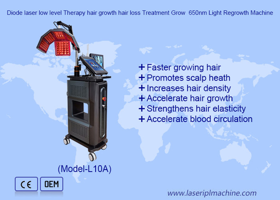 Laser à diode Thérapie de bas niveau Croissance des cheveux Traitement de perte de cheveux Croissance 650nm Machine de repousse de la lumière