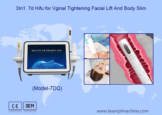 3In1 7d Hifu à haute intensité pour le resserrement vaginal, le relèvement du visage et le raccourcissement du corps