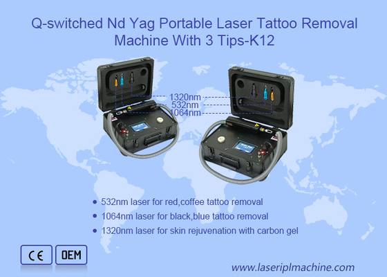 Ce liste de haute qualité Portable AC220V Laser Machine de retrait de tatouage 1064nm 532nm 5HZ