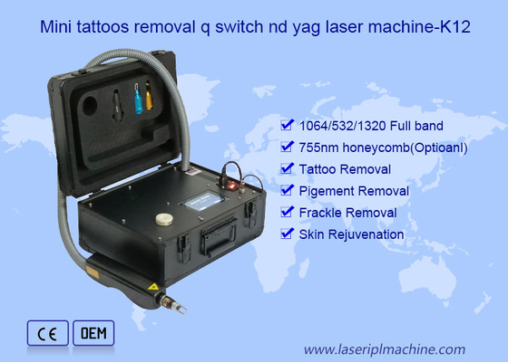 Mini Portable Q commuté ND YAG Laser Remove Machine de retrait de pigment de tatouage
