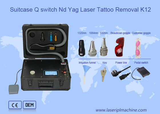 La valise 532nm Laser élimination de tatouage Mini Q Switch Nd Yag machine de beauté