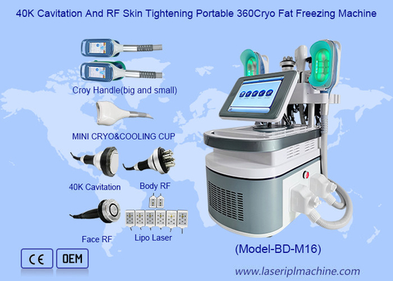 40K Cavitation et RF Resserrement de la peau Portable 360Cryo Machine de congélation des graisses