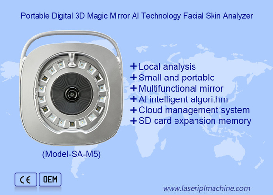 Microscope de peau faciale portable, scanner facial, analyseur de peau 3D