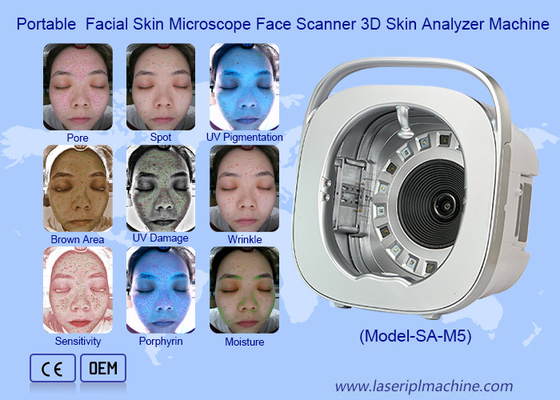 Microscope de peau faciale portable, scanner facial, analyseur de peau 3D