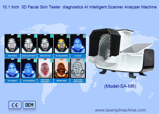 24 fois la lampe sans ombre haute définition miroir intelligent machine d'analyse 3D de la peau du visage