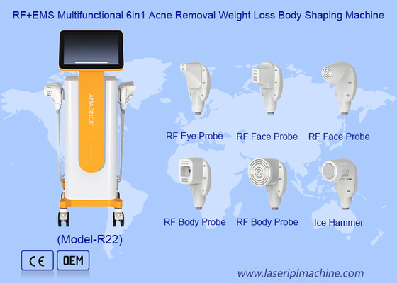 RF EMS multi-fonctionnel 6in1 élimination de l' acné perte de poids machine de mise en forme du corps
