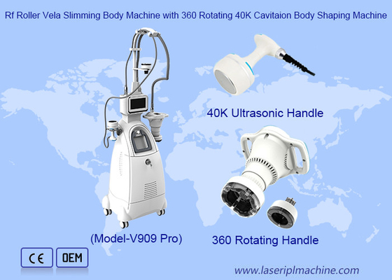 4 en 1 360 degrés rotatif 40K RF Vacuumm pour la perte de poids Velashaping machine minceur