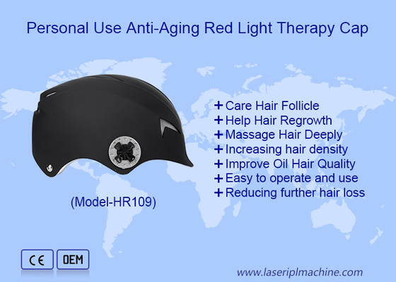 Utilisation personnelle Anti-vieillissement Thérapie par lumière rouge Laser Cap de repousse des cheveux