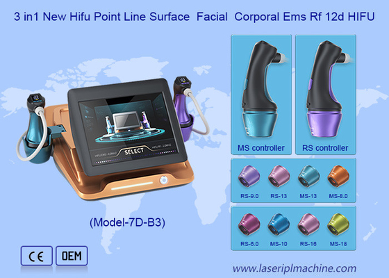 8 cartouches 10000Shots Ultra Micro Pulsed Ultrasonic EMS RF 12D Hifu machine