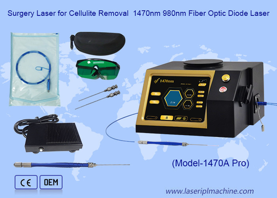 Enlèvement des varices Traitement des hémorroïdes 980 1470nm Machine de liposuccion chirurgicale à diode laser
