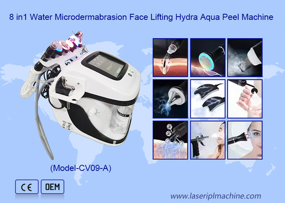 8 en 1 Nettoyage profond du visage Lifting Multifonctionnel Rf Microdermabrasion Hydro Machine Faciale