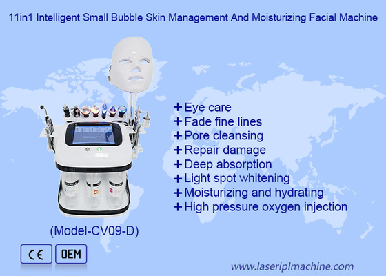 Lifting du visage hydratant le visage bulle d'oxygène RF Hydro Microdermabrasion LED machine faciale