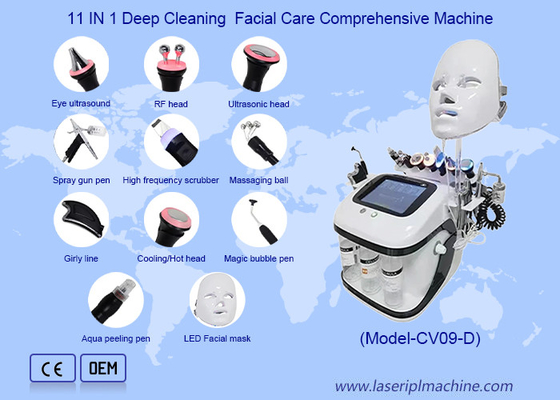 Lifting du visage hydratant le visage bulle d'oxygène RF Hydro Microdermabrasion LED machine faciale