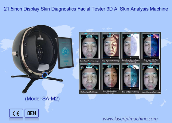 21.5 pouces d'affichage de diagnostic de la peau Testeur facial 3D AI Machine d'analyse de la peau