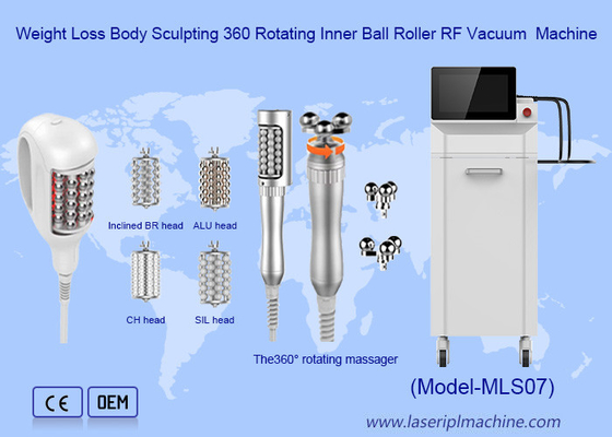 Rotation à 360 degrés 7 têtes 2 en 1 Massage Corps Contouring Ballon Intérieur Roller RF Therapy Machine