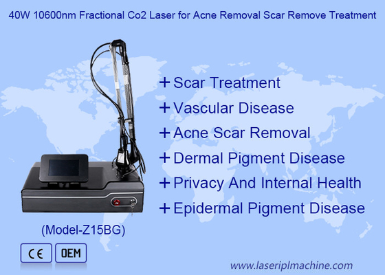 40W tube en verre 10600nm laser CO2 fractionné pour l' élimination de l' acné