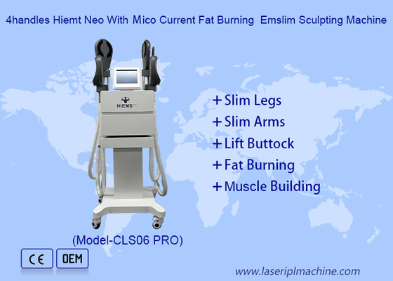 Machine de sculpture corporelle HIEMT stimulateur musculaire électromagnétique pour la construction musculaire avec 4 applicateurs
