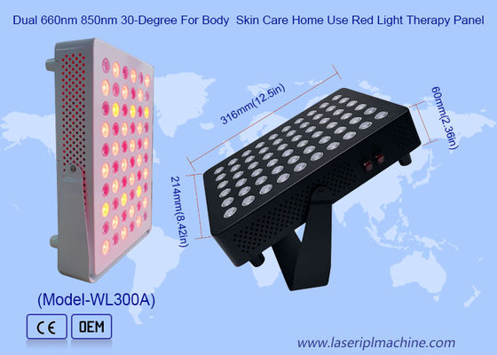 Dual 660nm 850nm 30 degrés panneau de thérapie de la lumière rouge pour le soin de la peau du corps à usage domestique