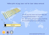 Cristal médical 5*85mm de rose de jaune de Rod de machine de retrait de tatouage de laser de ND Yag