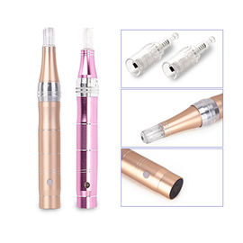 3 couleurs Derma Pen Machine électrique à cinq étapes de charge Micro-aiguille d'instrument de beauté