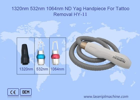 Détachement de tatouage à main 1320nm 532nm 1064nm Nd Yag Laser Handpiece